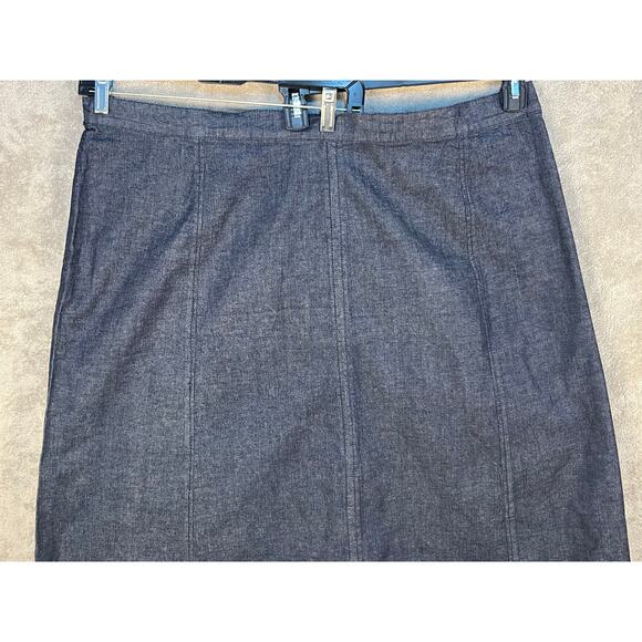 D&Co Denim Maxi Skirt Size 3X Pull On Minimalist NWOT - Picture 2 of 6